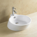 Ceramic Semi-Recessed Basin Hotel Wash Basin Bathroom Basin